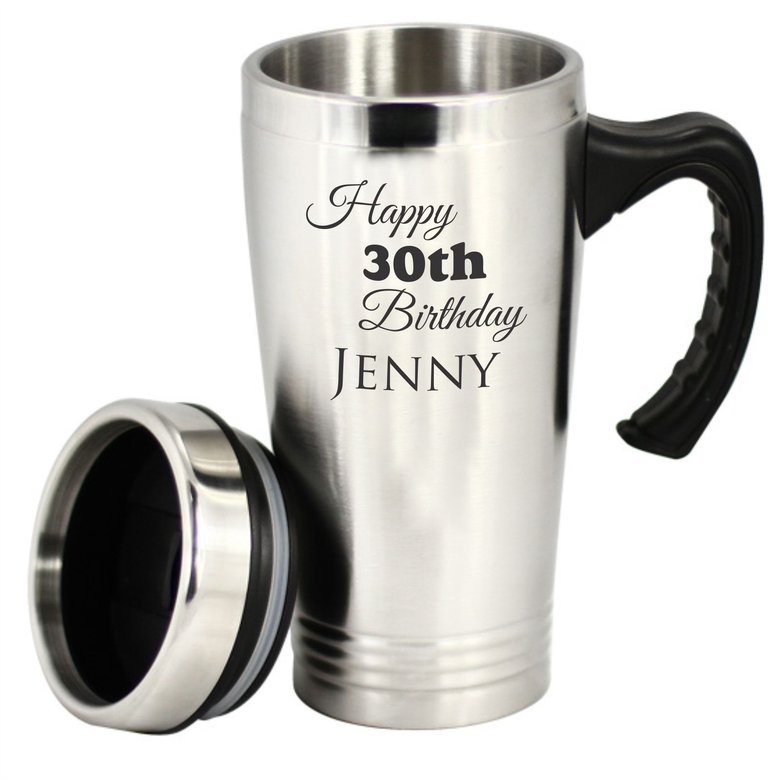 Custom Engraved Personalised Stainless Steel Travel Mug Coffee Cup