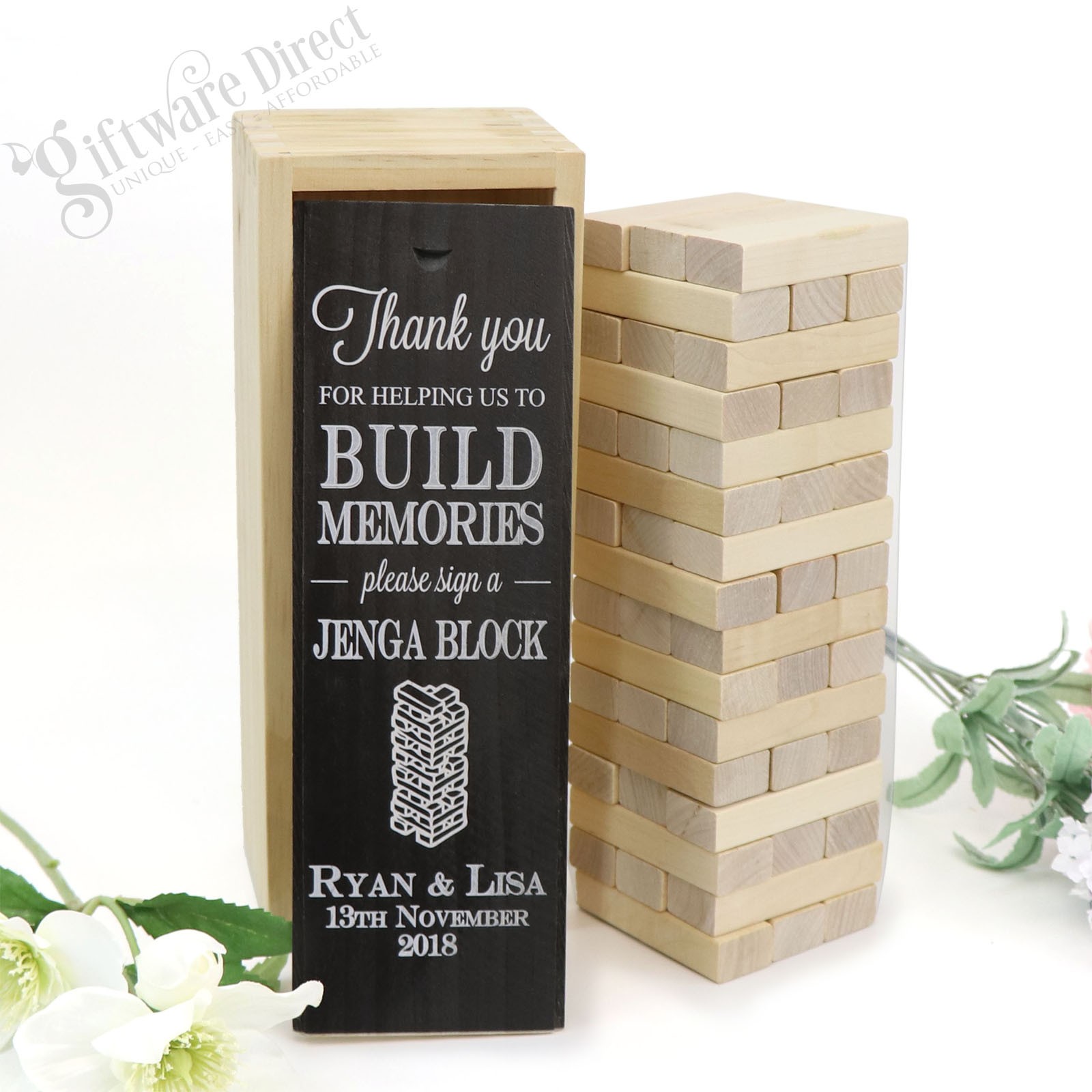 Jenga Blocks Wedding