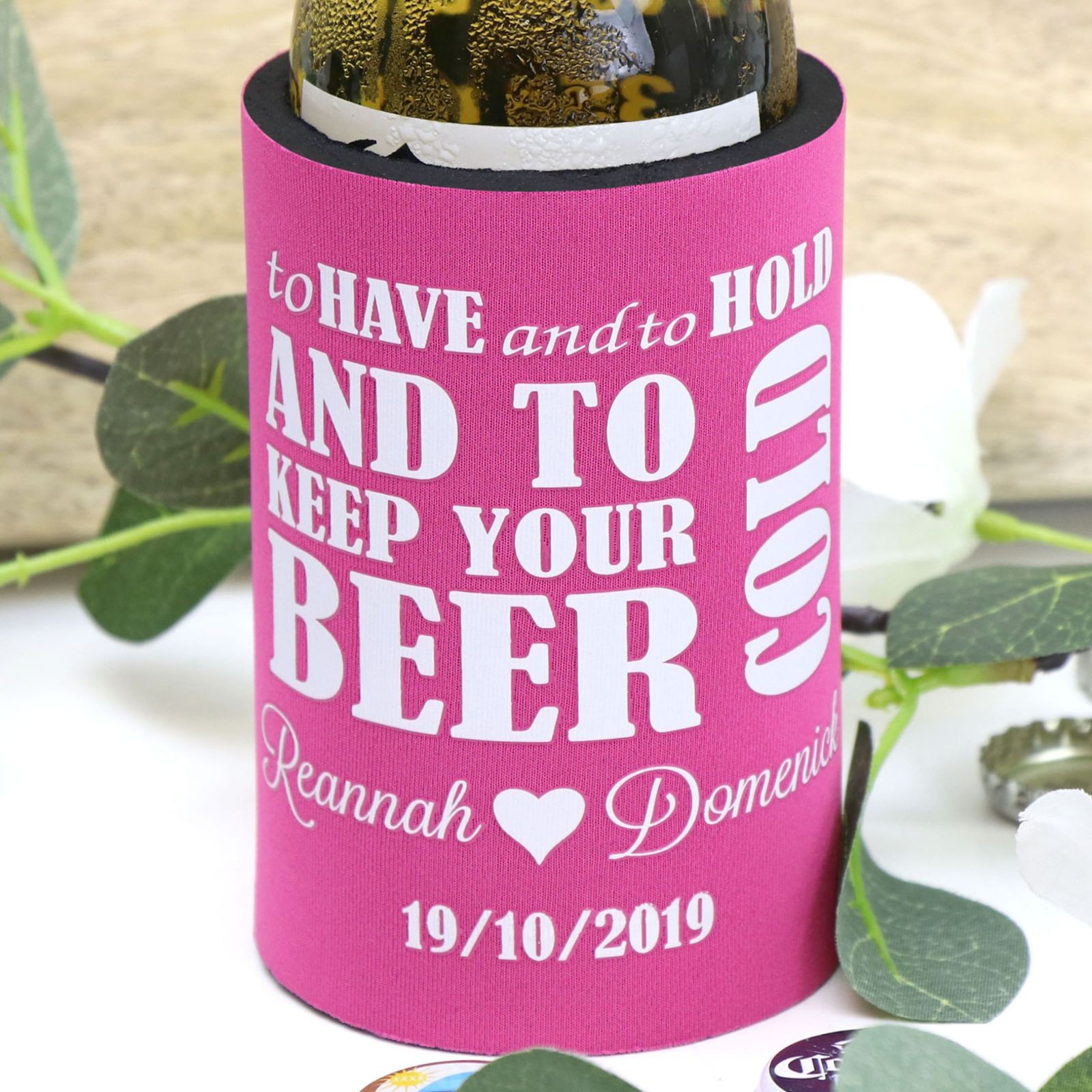 Pink discount stubby holder